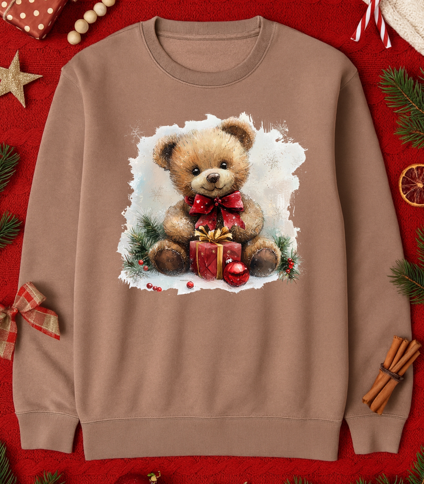 Bear With Present Graphic Top (4 Shirt Options)
