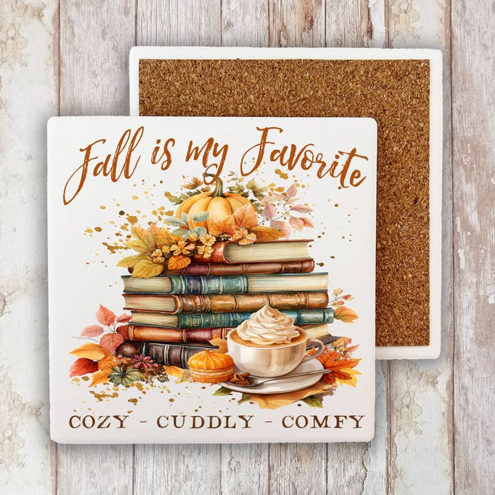 Fall Is My Favorite Cozy Cuddly Stone Coaster