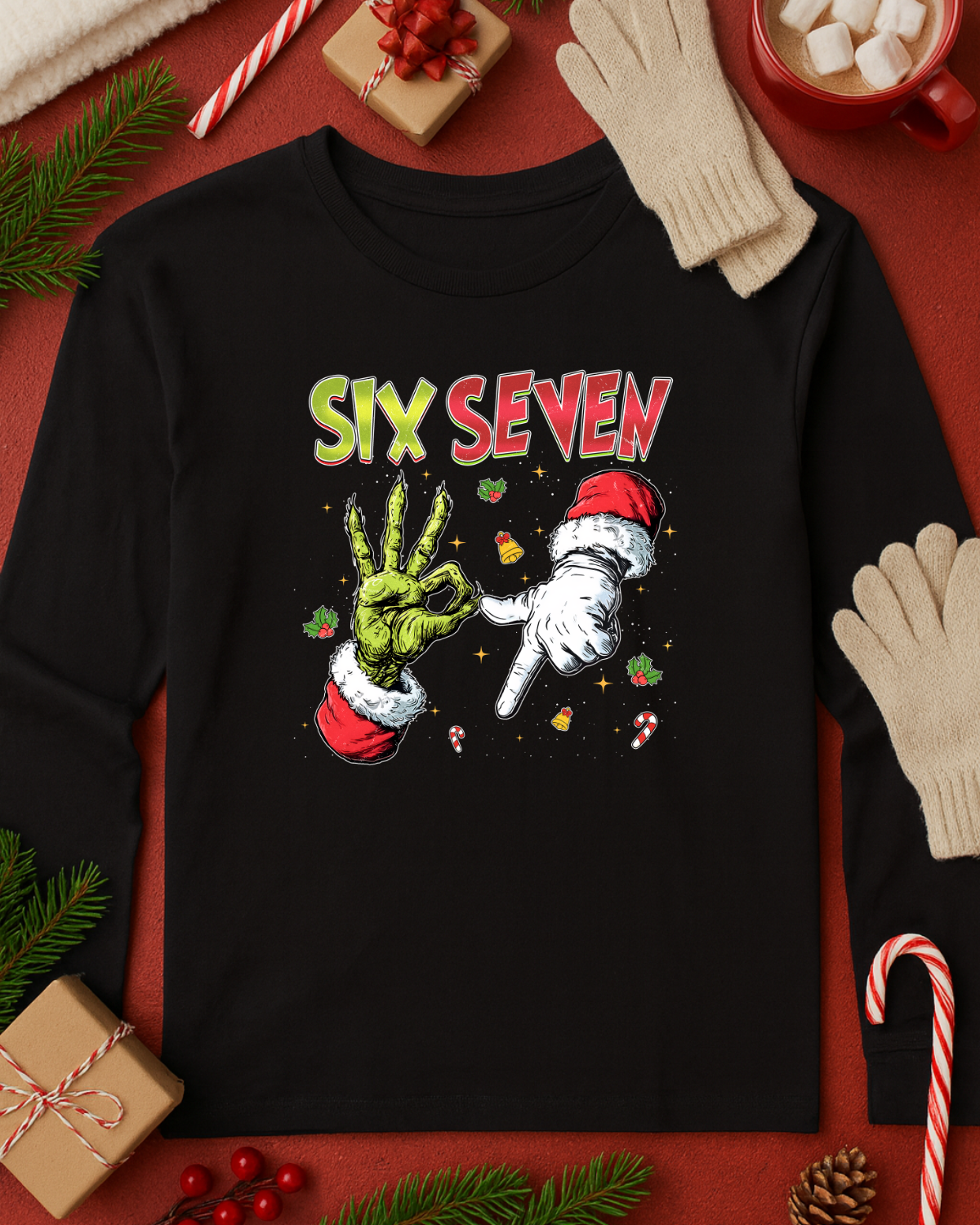 6 7 Christmas Graphic Top (3 Shirt Options)