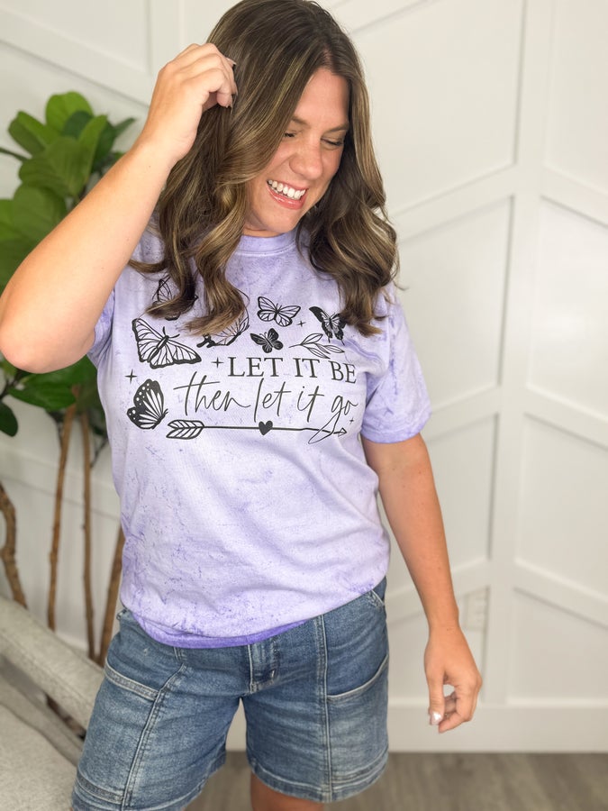 Let It Go Acid Wash Tee