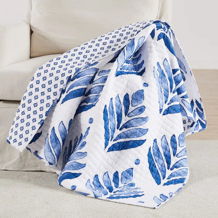 Vintage Blossom Quilted Throw Blanket