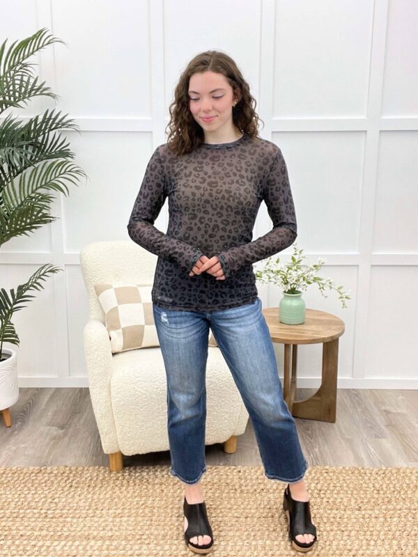Reg/Plus-Midnight Spots Mesh Top