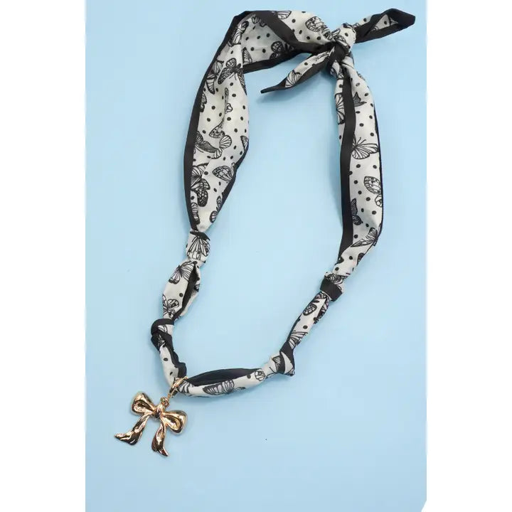 Handcrafted Scarf Interchangeable Charm Necklace