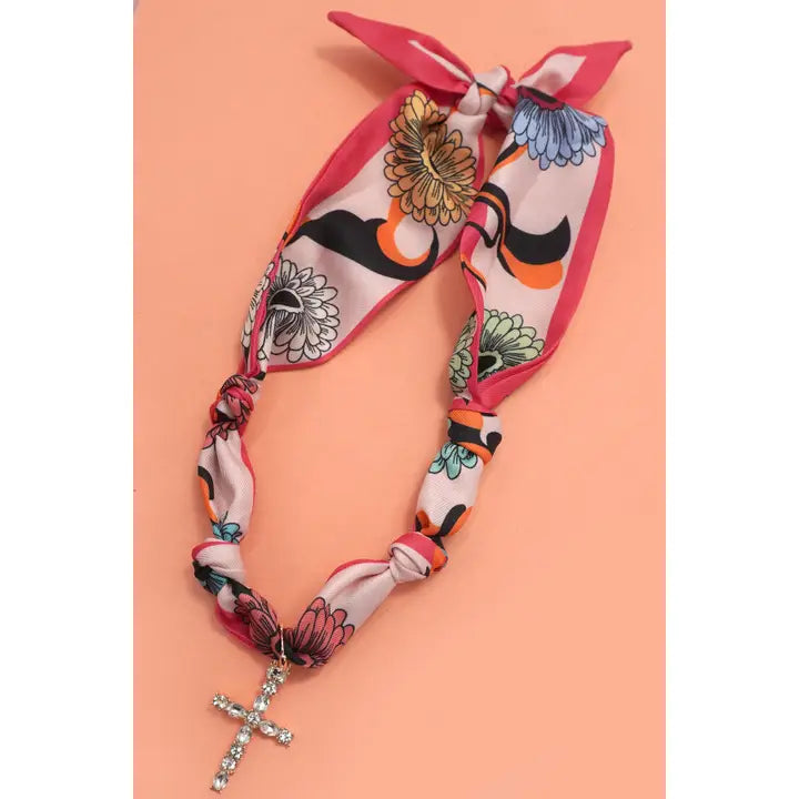 Handcrafted Scarf Interchangeable Charm Necklace