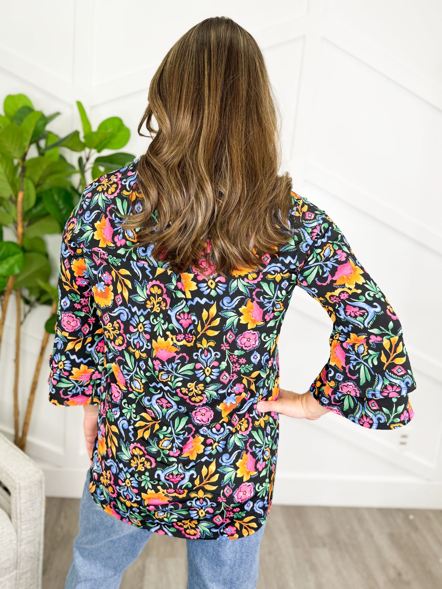 Reg/Plus-Flourishing Floral Top