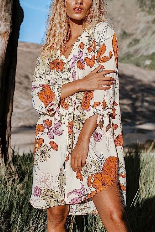 Reg/Plus-Beach Essential Button Up Dress Cover-Up