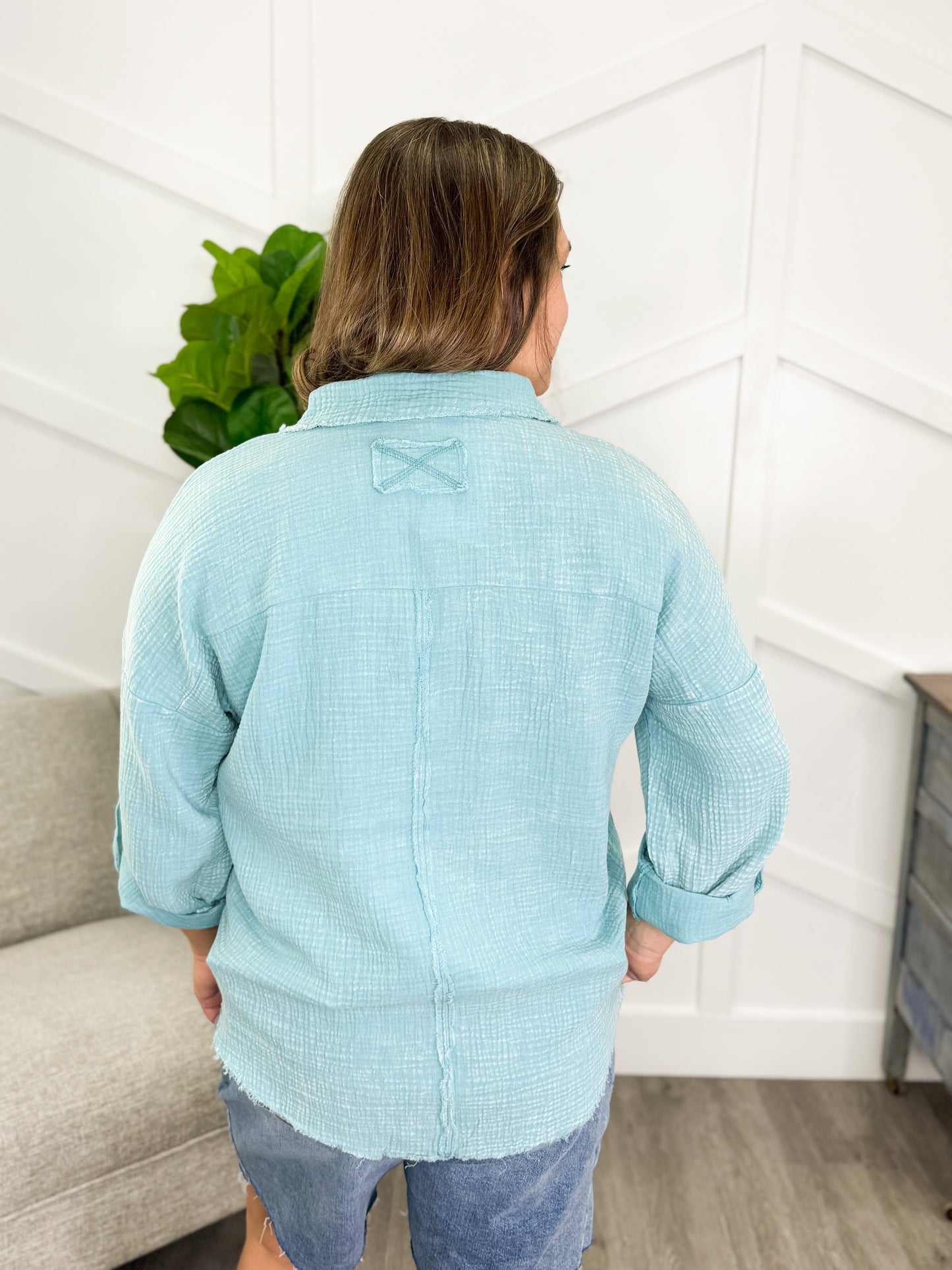 Reg/Plus-Ensure Perfection Button Down Top