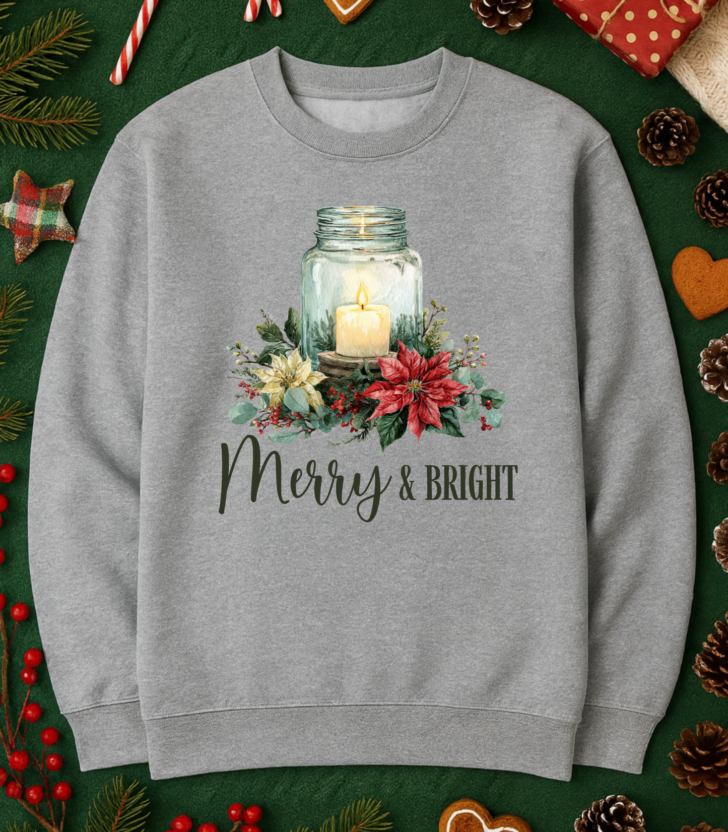 Merry & Brite Candle Tee (3 Shirt Options)