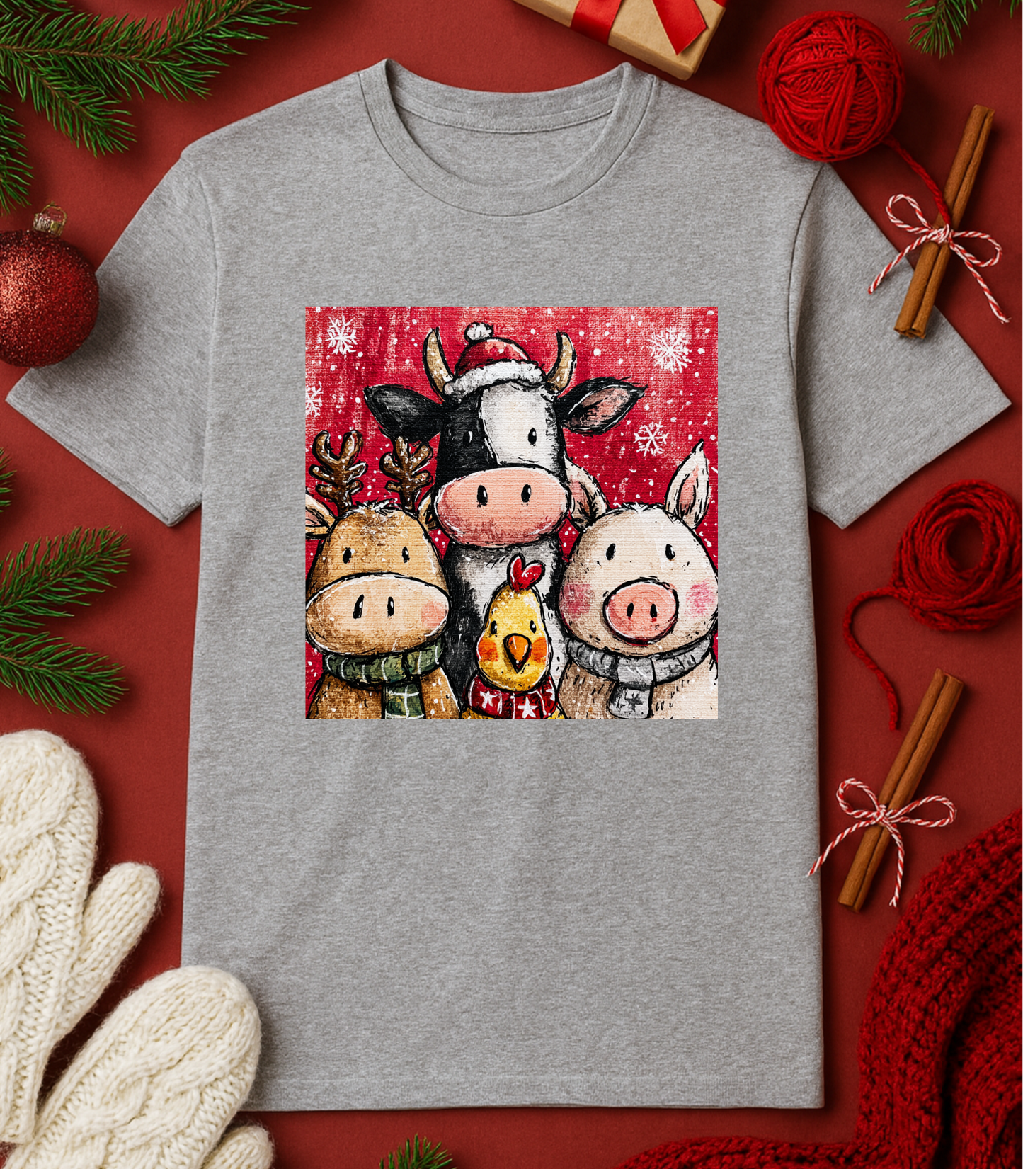 Winter Farm Friends Tee (4 Shirt Options)