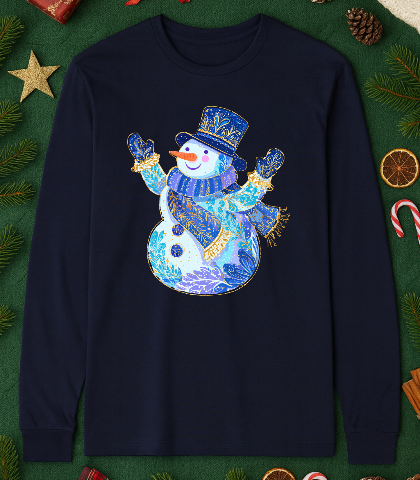 Blue Snowman Tee (4 Shirt Options)