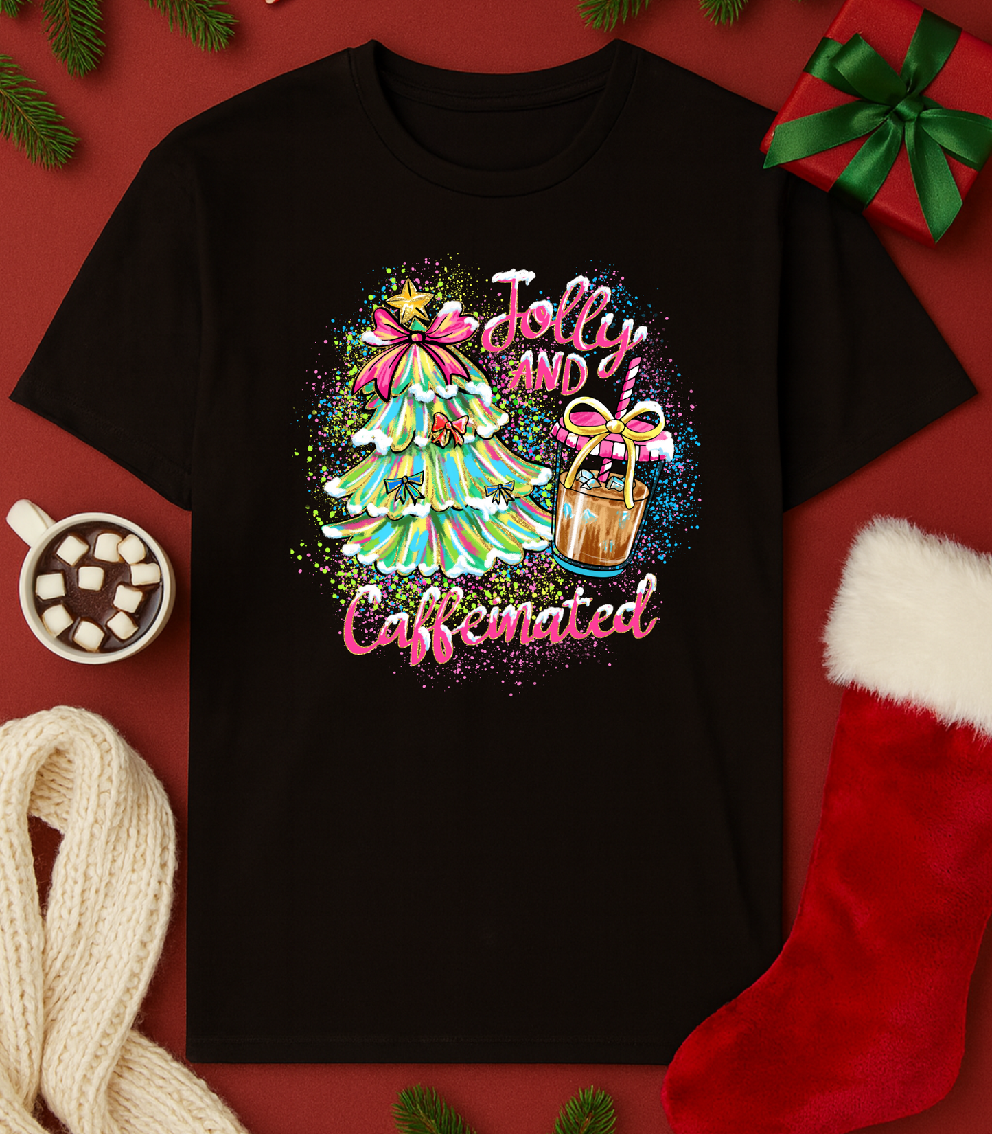 Jolly & Caffeinated Tee (4 Shirt Options)