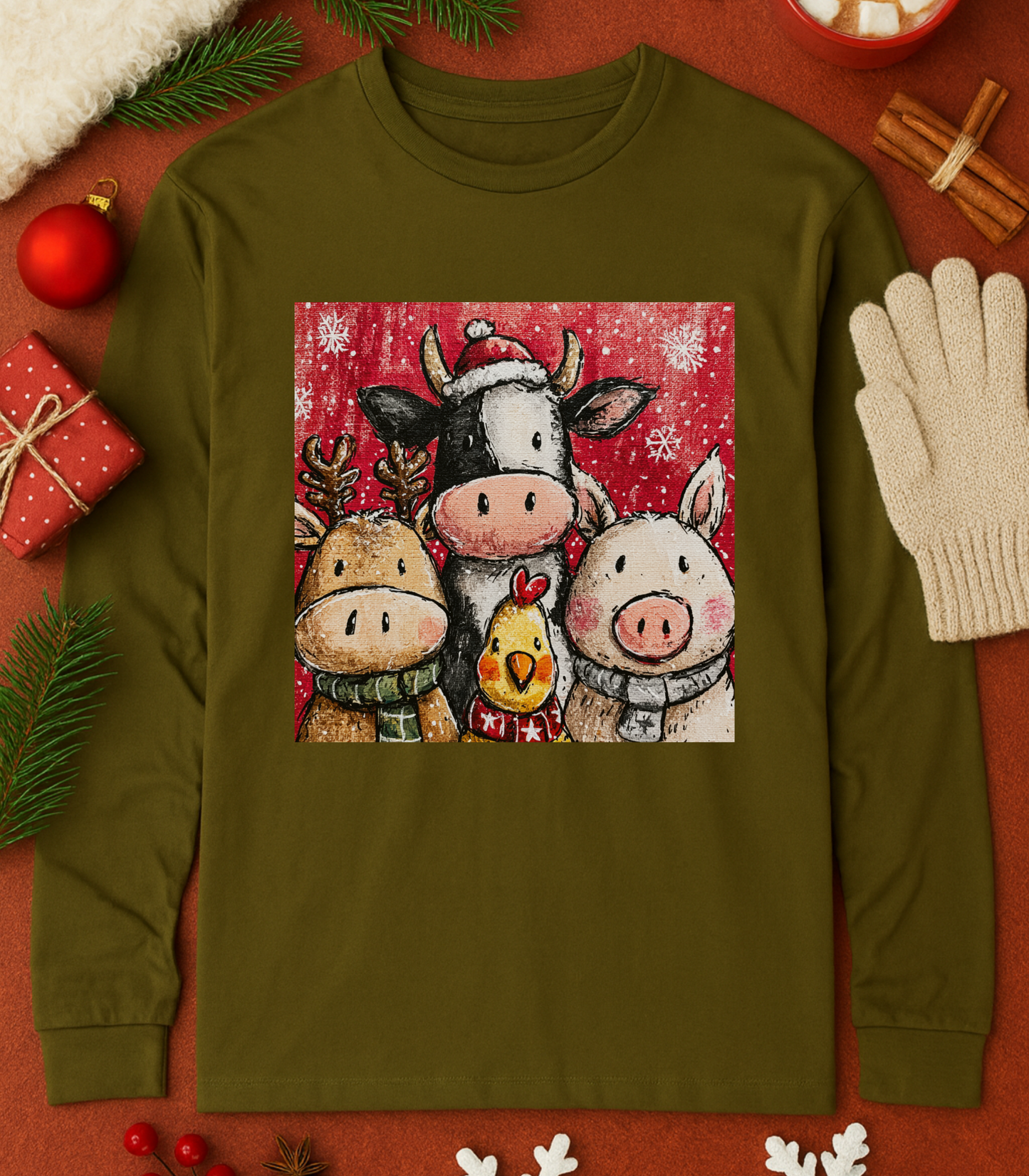Winter Farm Friends Tee (4 Shirt Options)