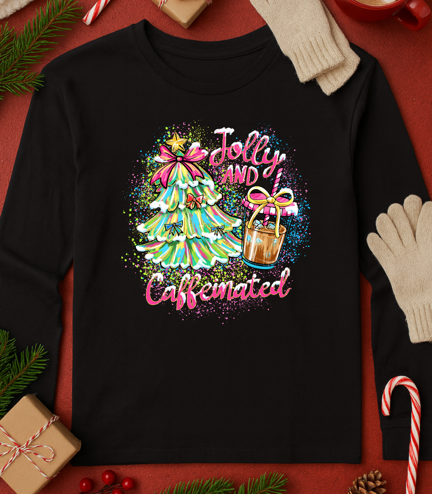 Jolly & Caffeinated Tee (4 Shirt Options)