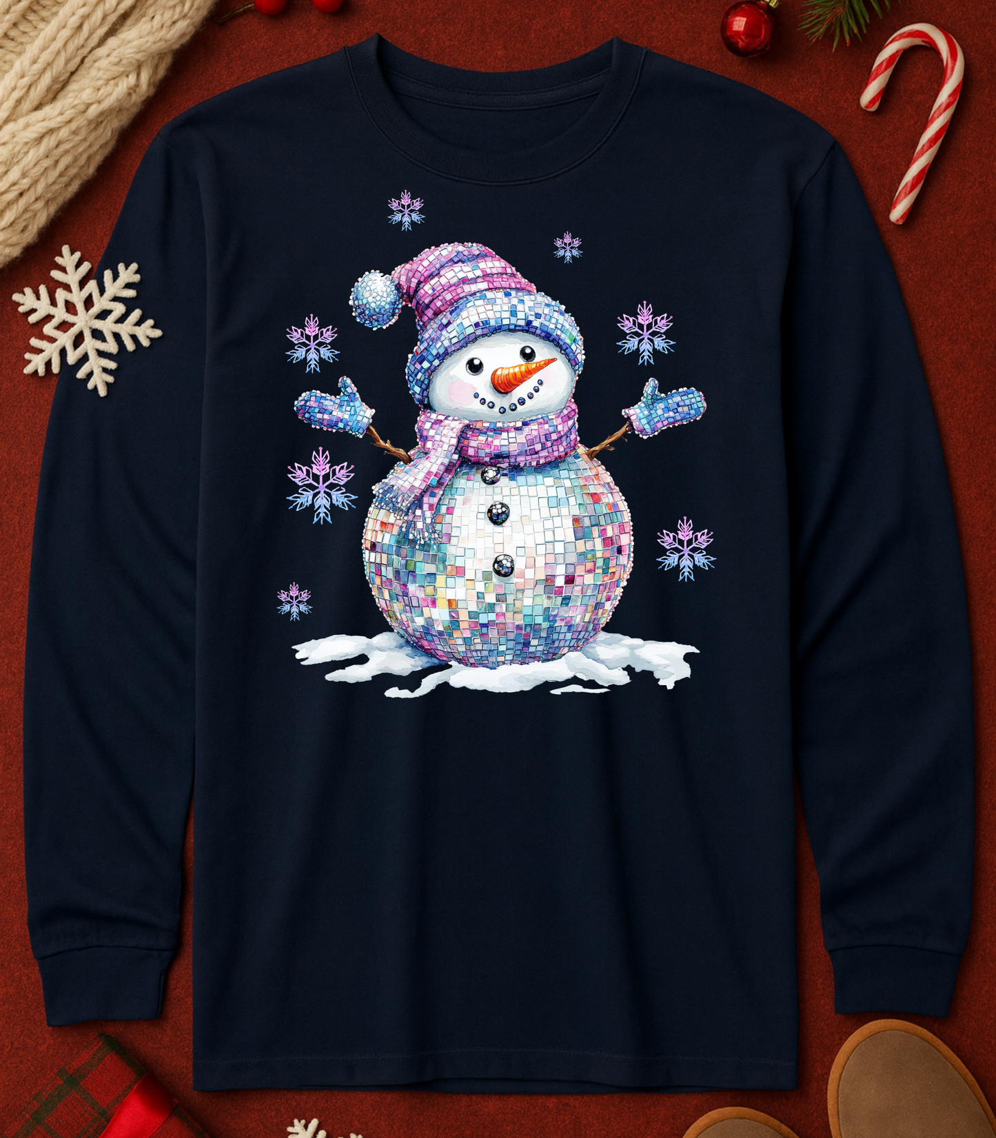 Disco Snowman Tee (4 Shirt Options)