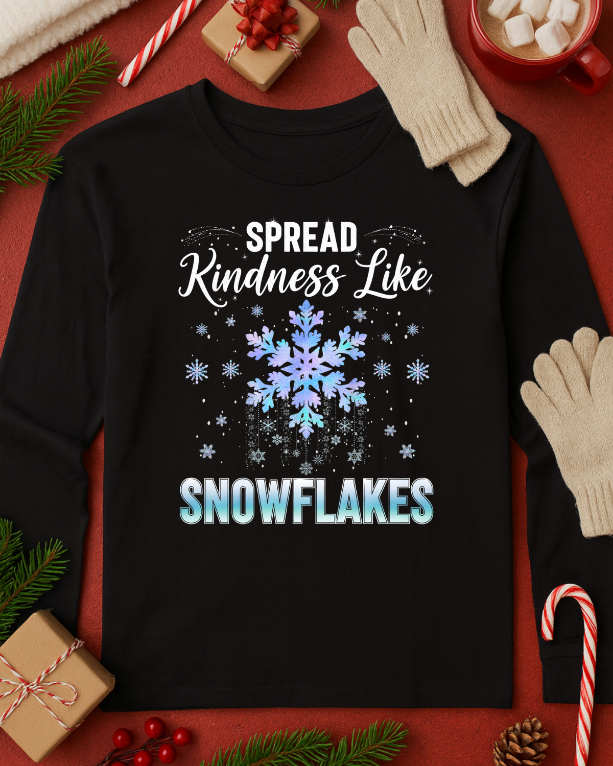 Kindness Snowflakes Graphic Top (3 Shirt Options)