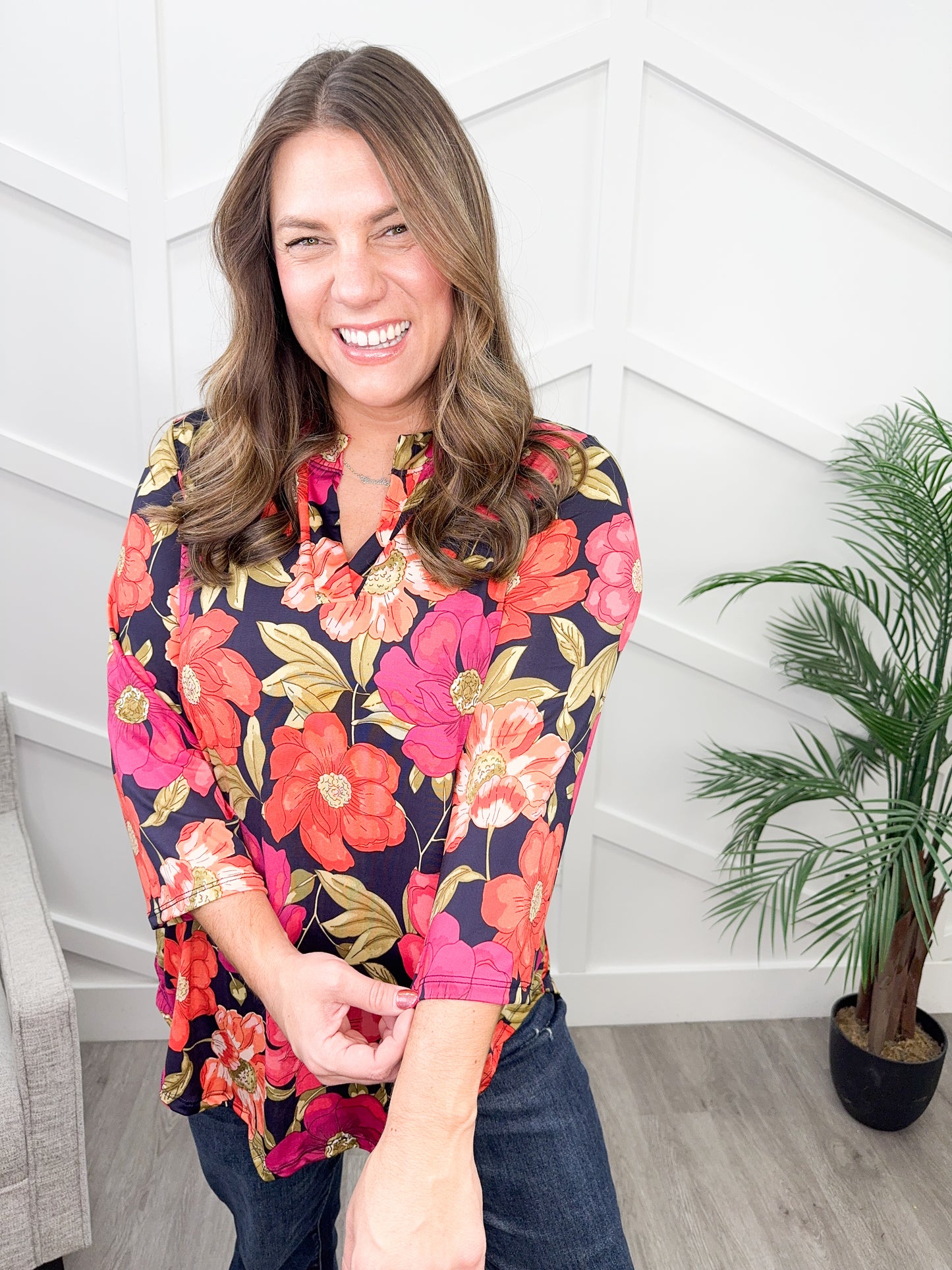 Reg/Plus-Garden Glory Top