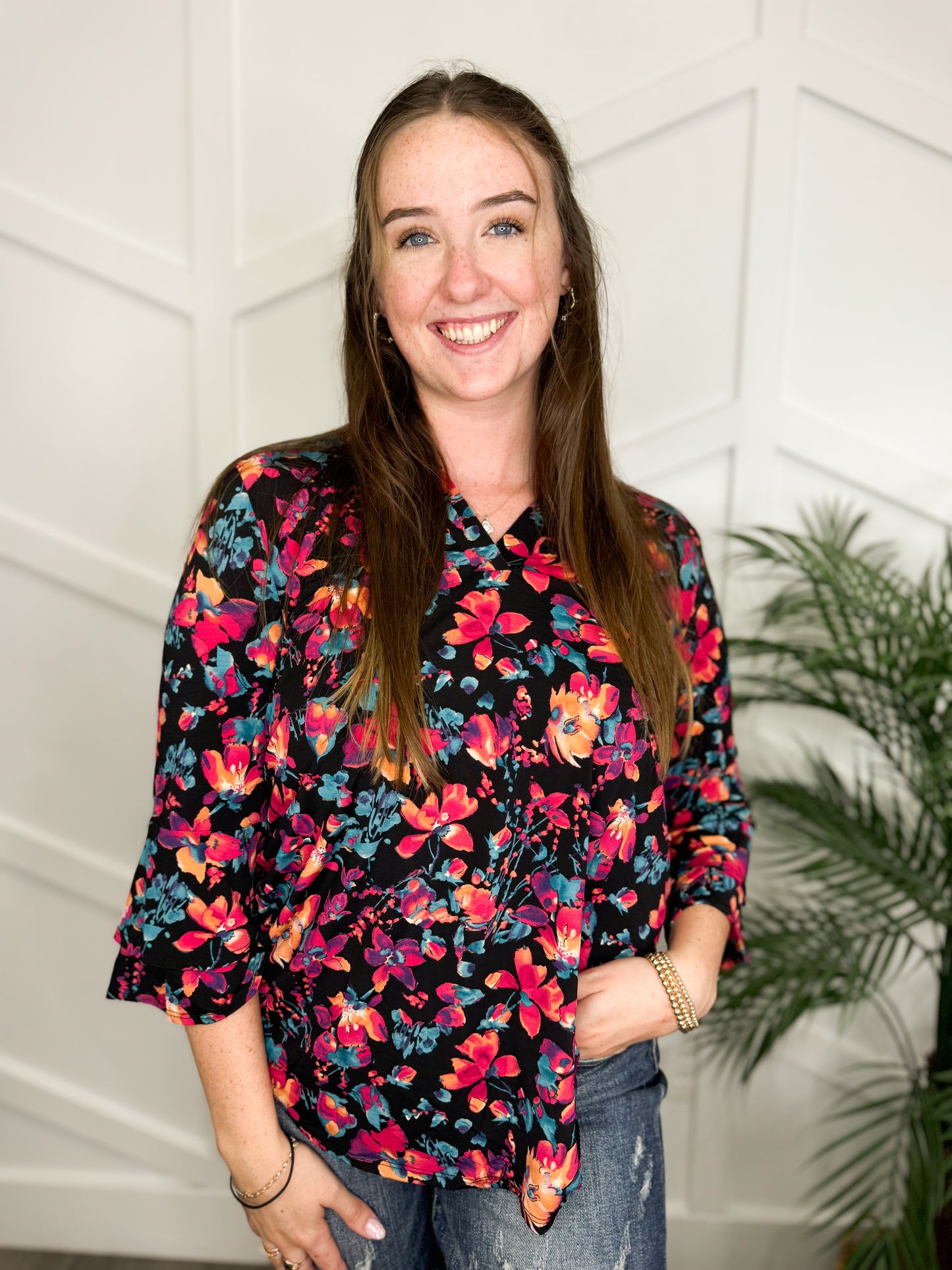 Reg/Plus Floral Beauty Top