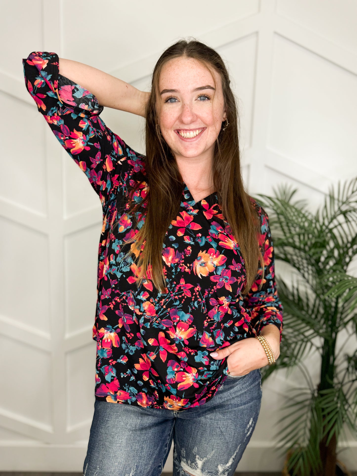 Reg/Plus Floral Beauty Top