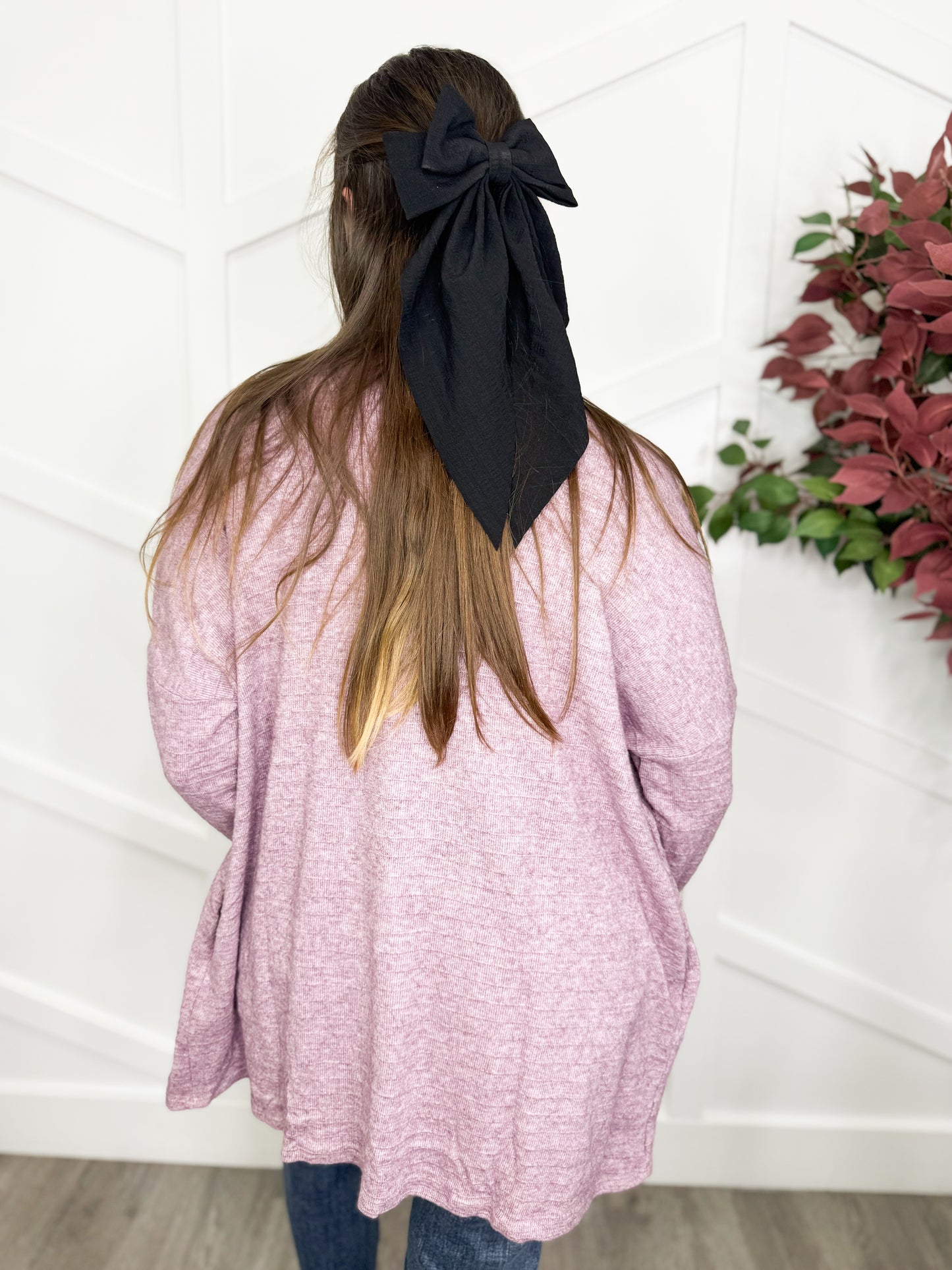 Reg/Plus-Cozy Confessions Hacci Tank & Cardigan Set
