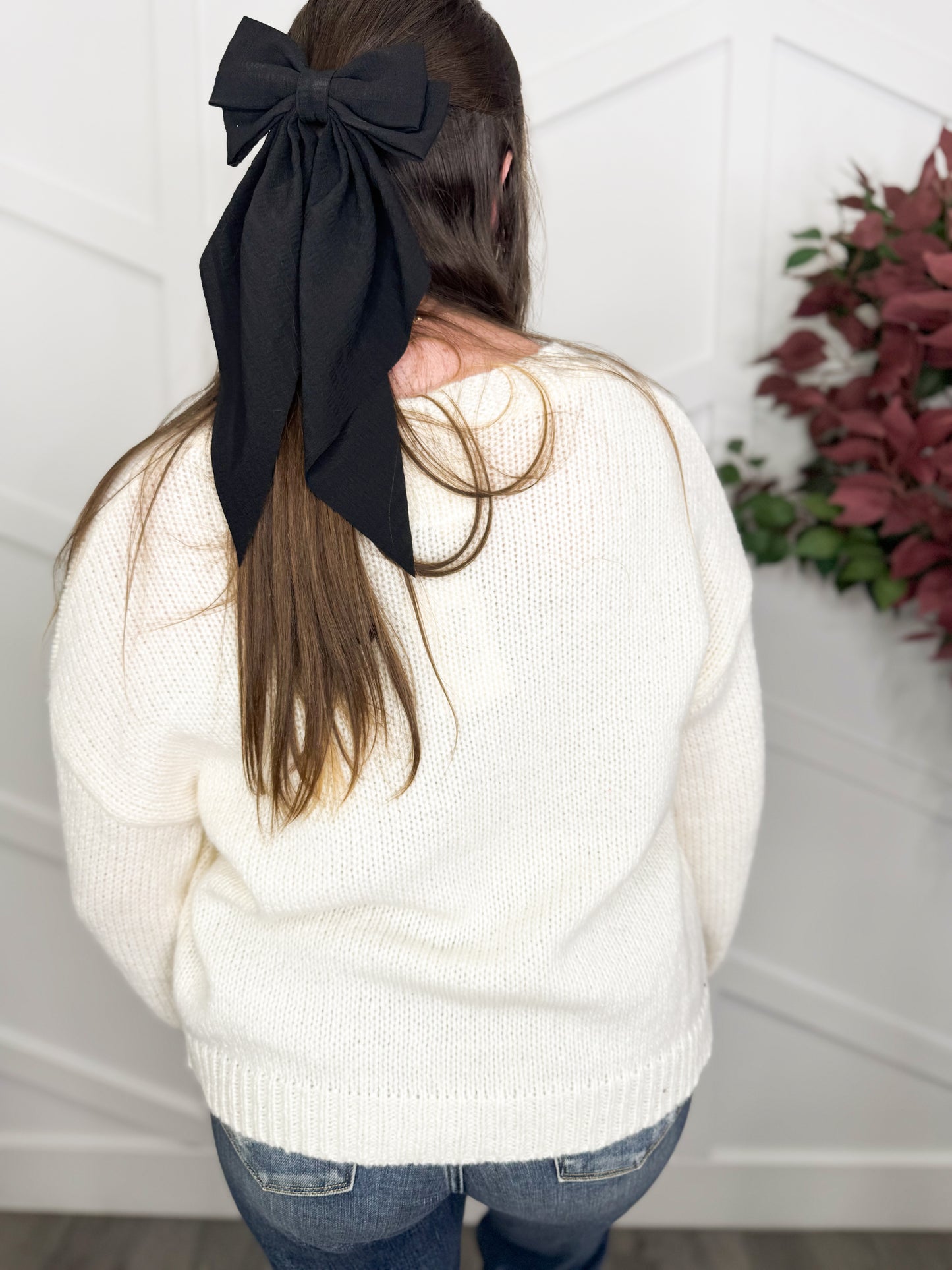 Reg/Plus-Simply Darling Pastel Bow Cardigan