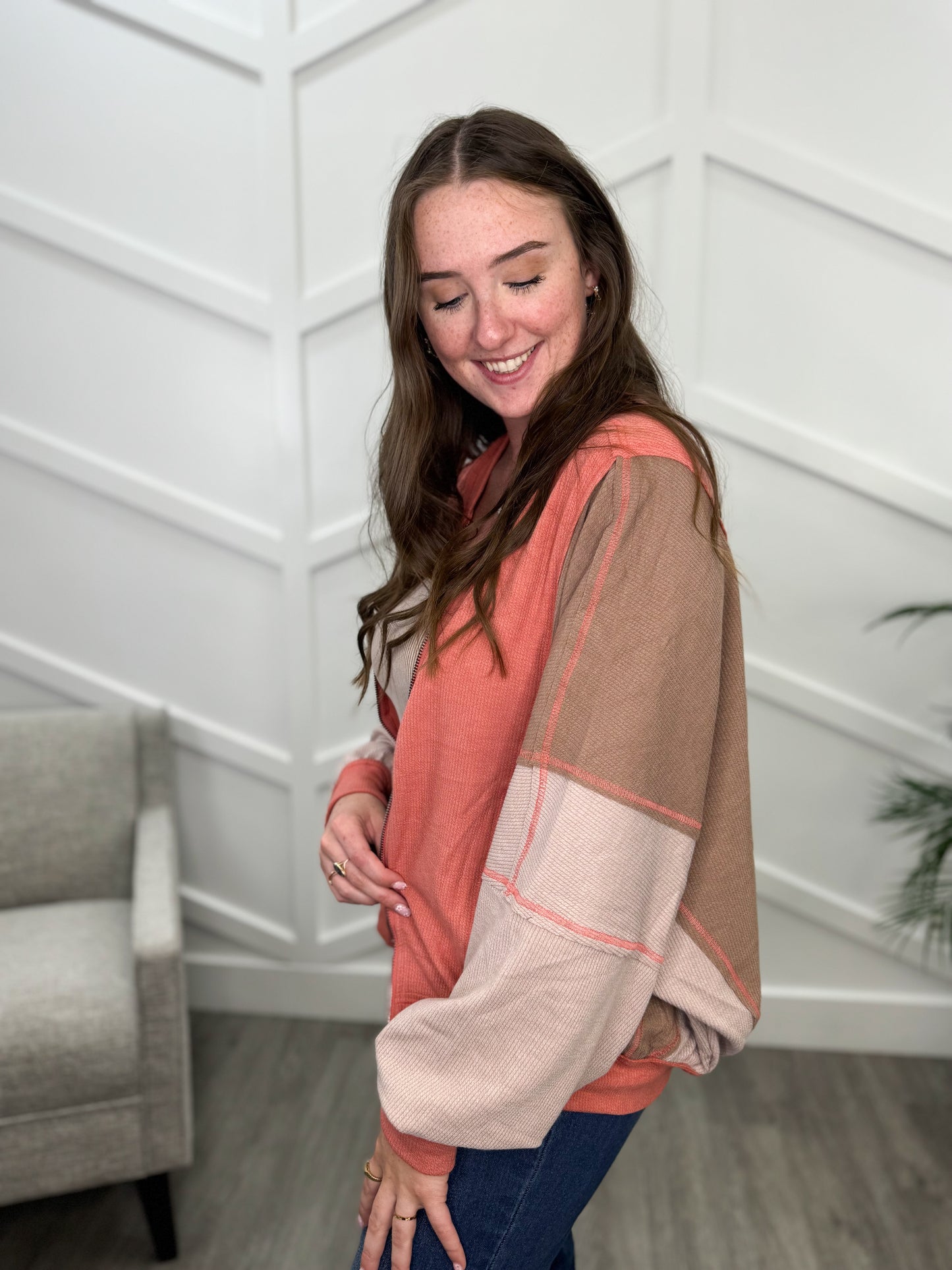 Reg/Plus-Autumn Breeze Zip Up Jacket