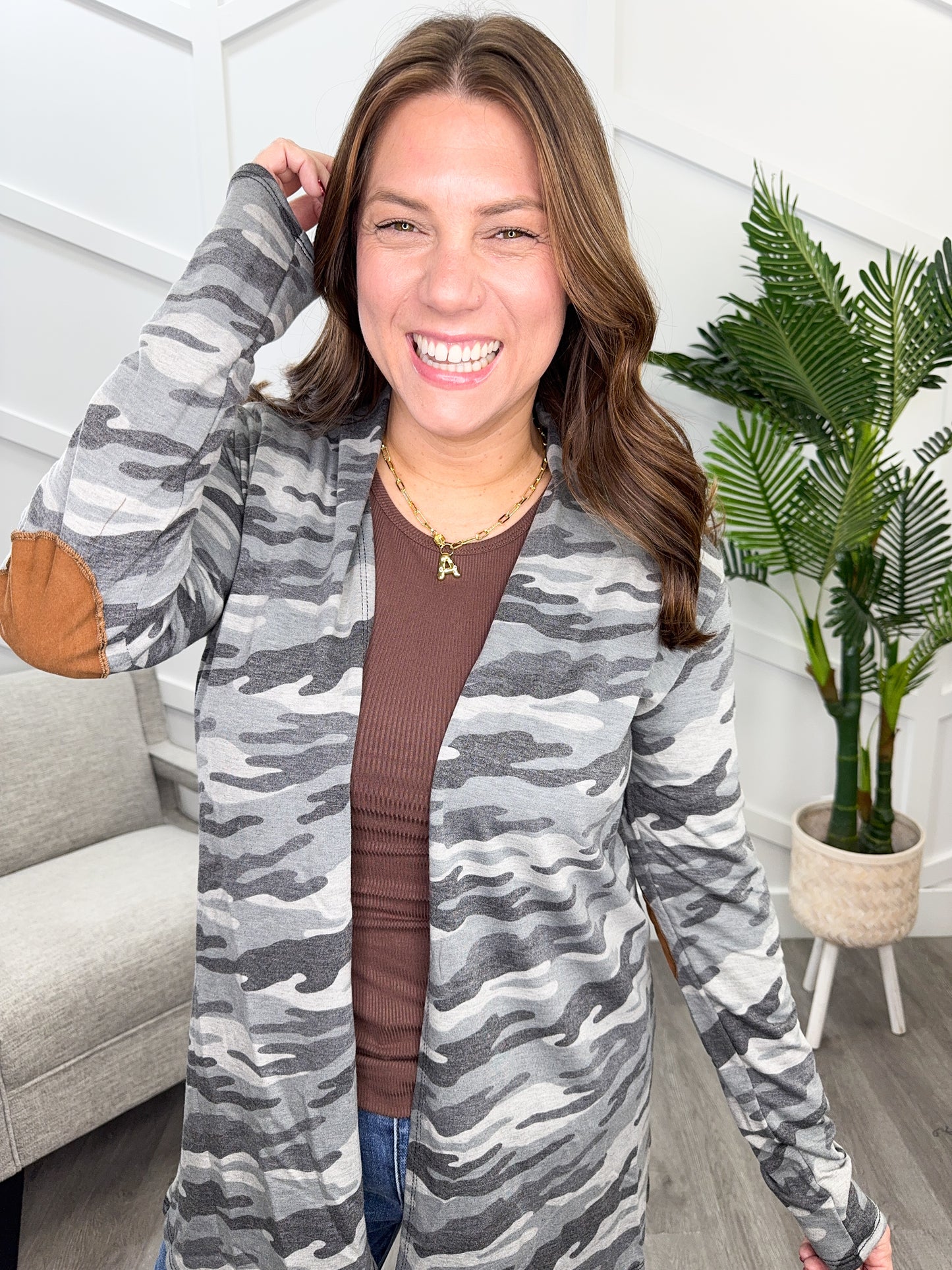 Reg/Plus-Camo Crush Cardigan