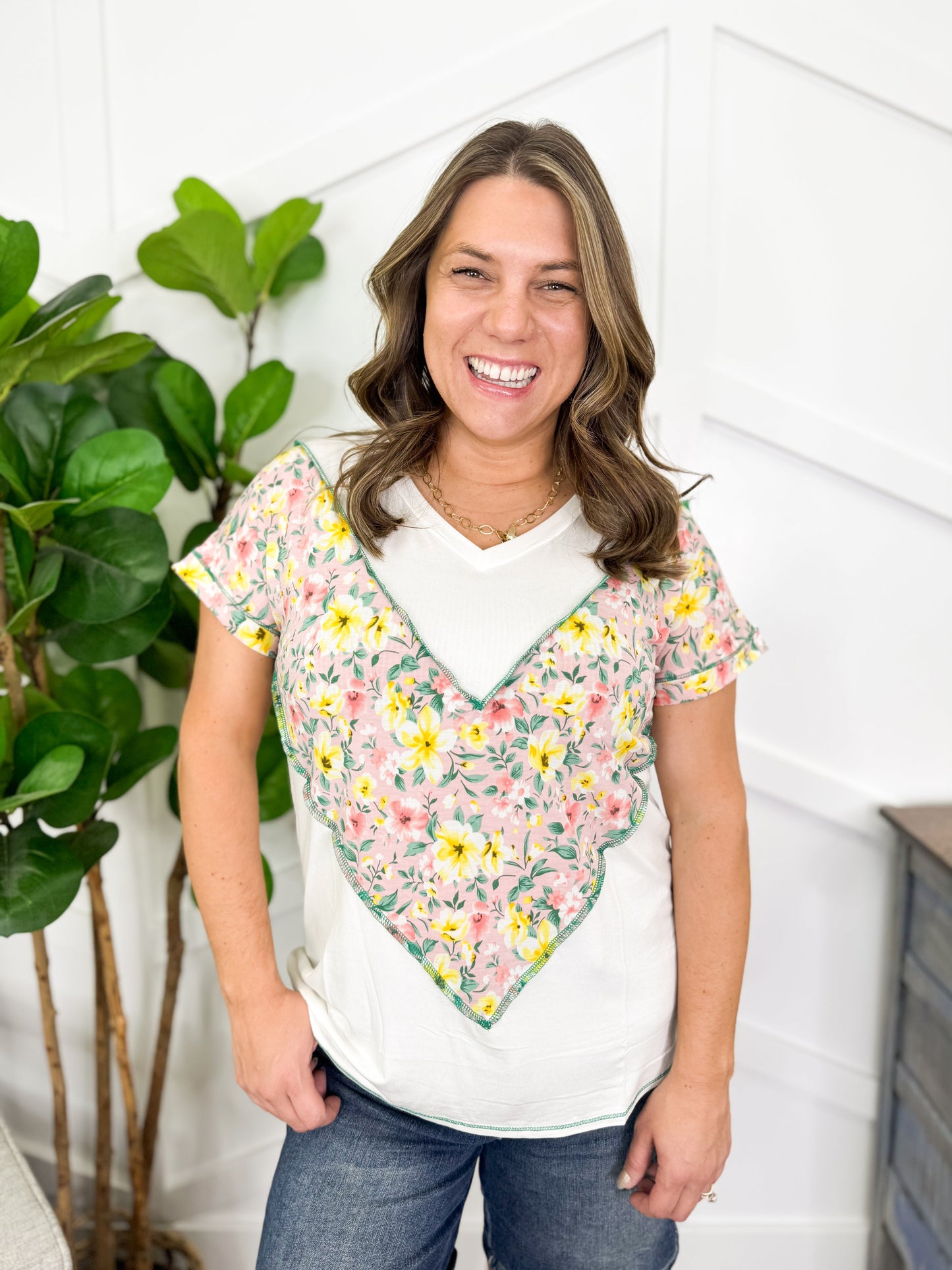 Reg/Plus-Bloom Again Top