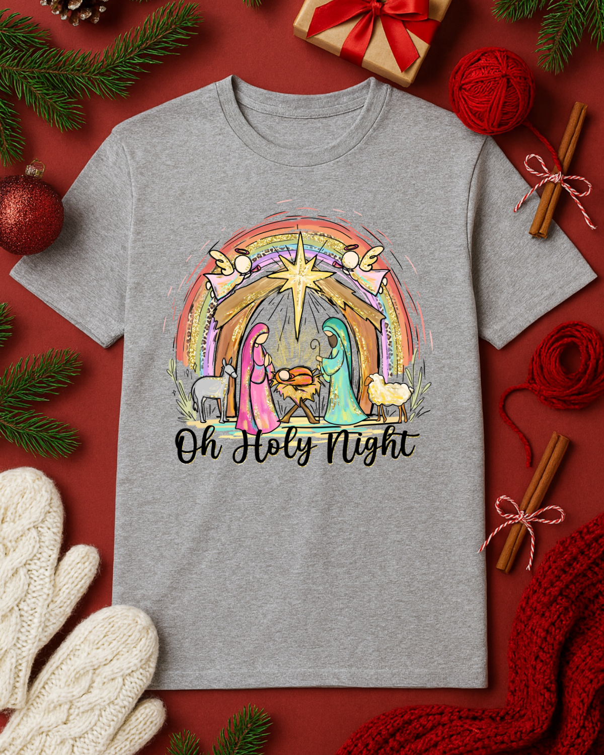 Oh Holy Night Graphic Top (4 Shirt Options)
