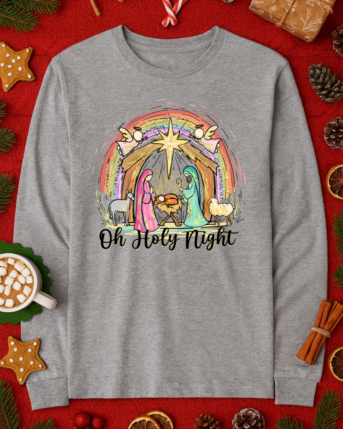 Oh Holy Night Graphic Top (4 Shirt Options)