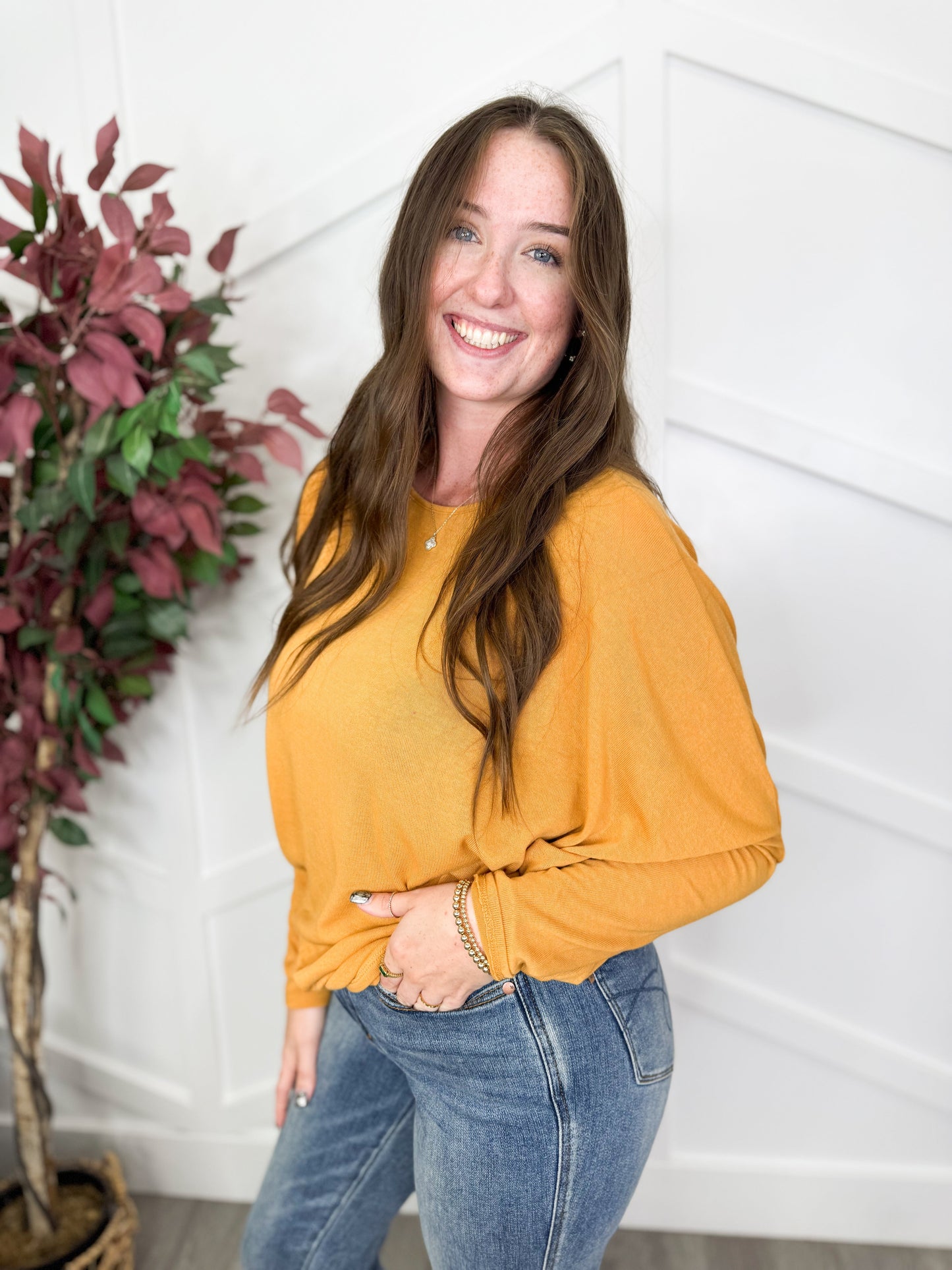 Reg/Plus-Falling For Comfort Top