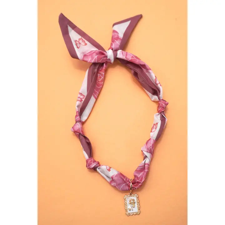 Handcrafted Scarf Interchangeable Charm Necklace