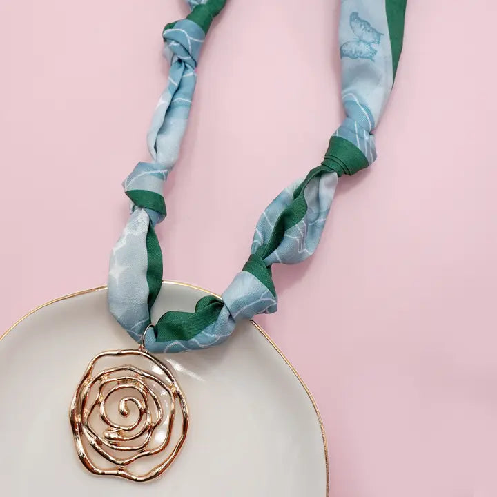 Handmade Scarf Charm Necklace