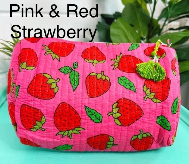 Quilted Makeup Bag
