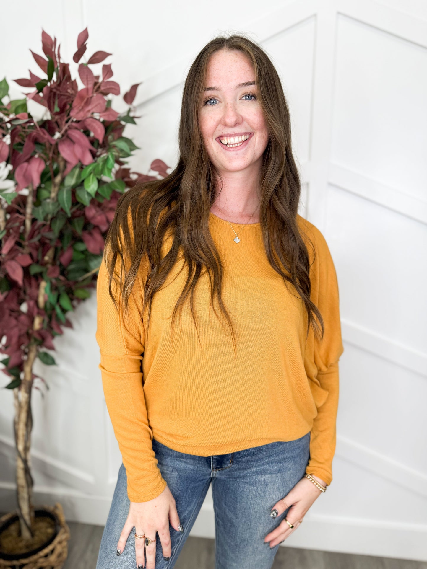 Reg/Plus-Falling For Comfort Top