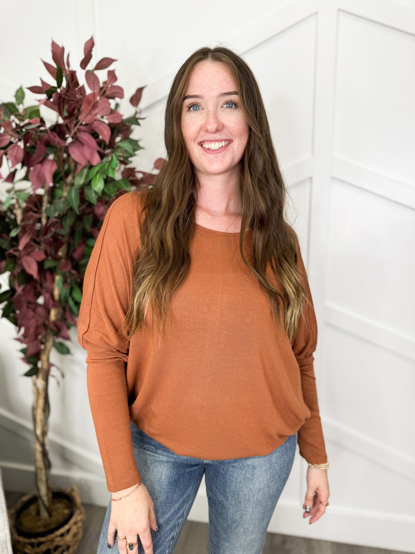 Reg/Plus-Falling For Comfort Top