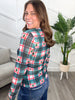 Reg/Plus-Oh Christmas Tree Plaid Mesh Top **Preorder**