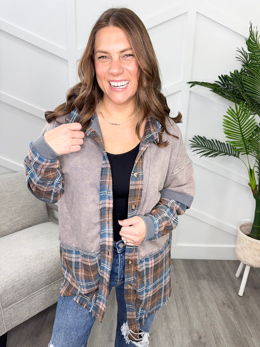 Reg-Plaid Remix Top