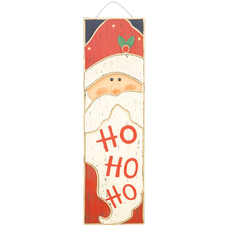 Ho Ho Ho Wooden Santa Sign