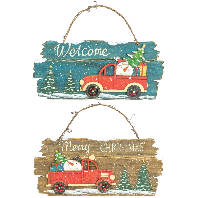 Welcome Christmas Truck Sign