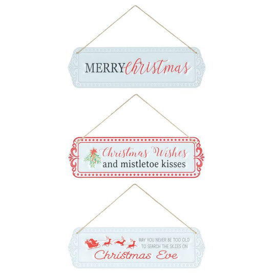 Christmas Wishes Metal Sign