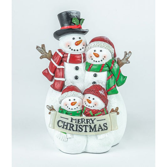 Wintry Banner Snowman Family