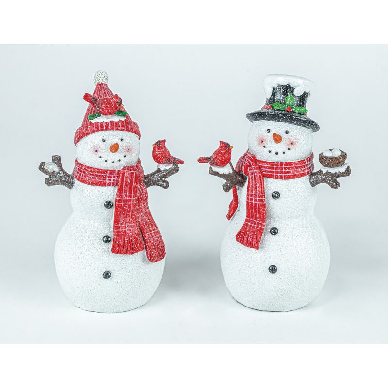 Winter Cardinal Snowman Tabletop