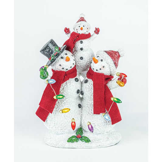 Christmas Light Snowman Family Tabletop