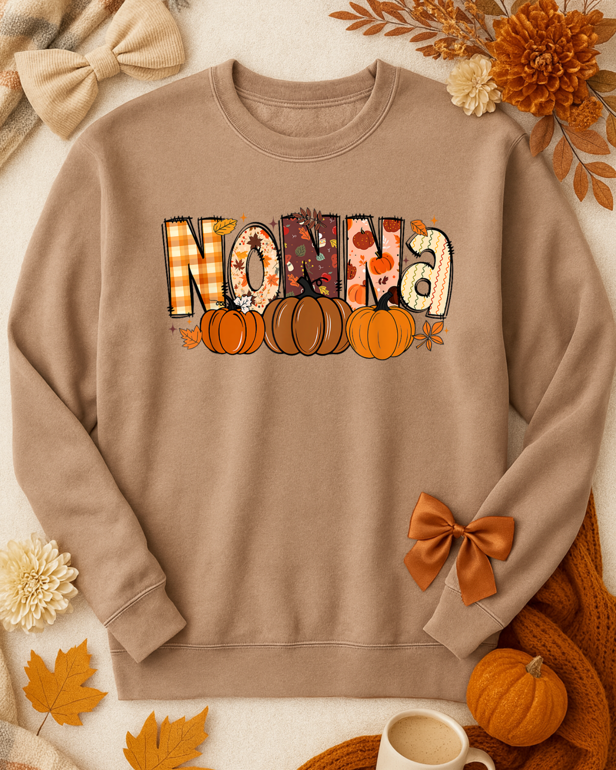 Brown Fall Customizable Mama Sweatshirt