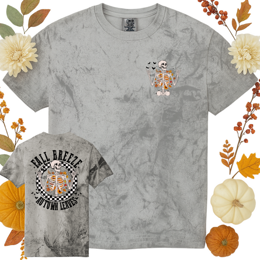 Fall Breeze Autumn Leaves Tee (front & back)