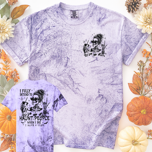 I Have A List Tee (front & back)