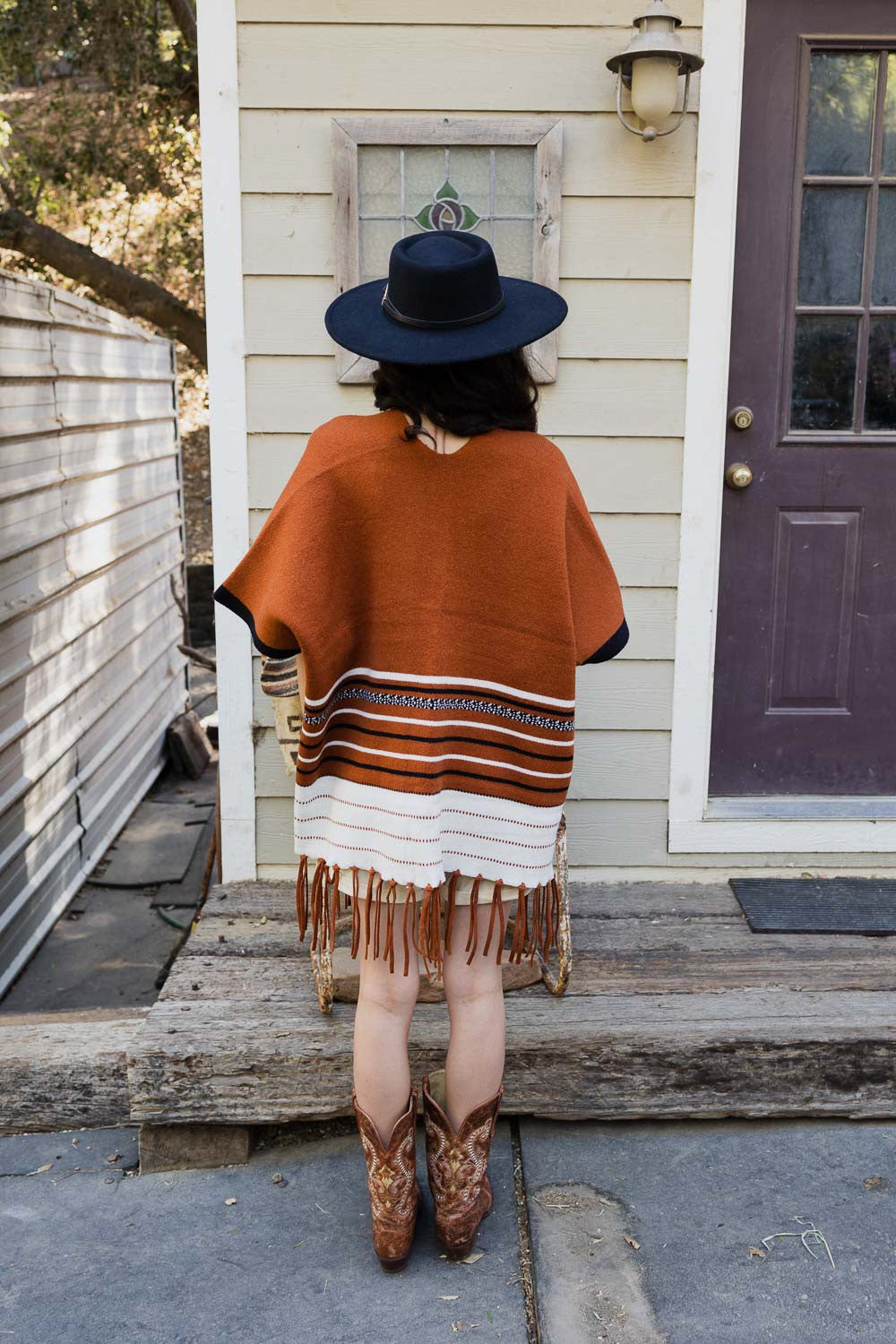 One Size- Western Luxe Fringed Ruana