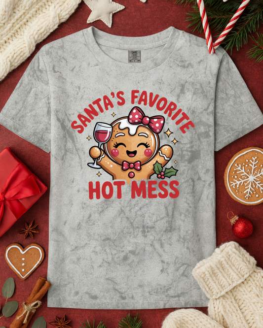 Santa's Favorite Hot Mess Graphic Top (4 Shirt Options)