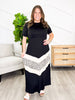 Reg/Plus-Chasing Chevron Dress