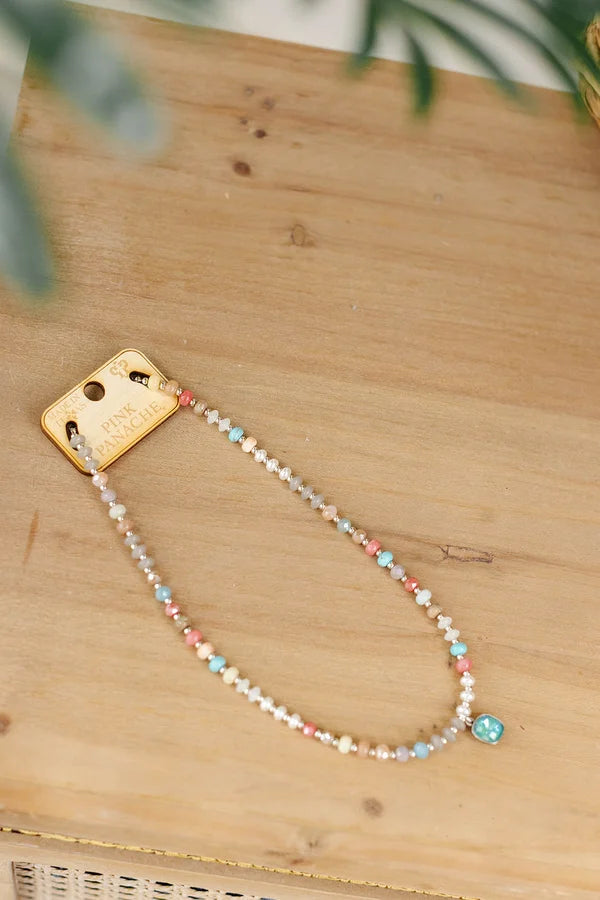 Multi-Colored Necklace Teal by Pink Panache